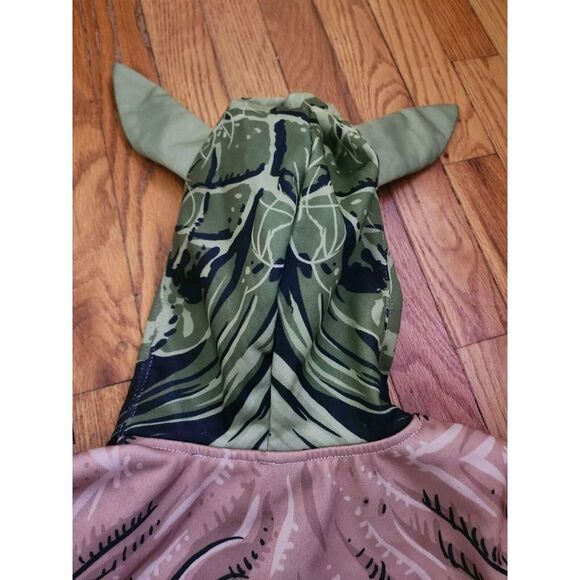 STAR WARS YODA ZIP UP FACE HOODIE YOUTH LARGE DISNEY MASK MOVIE HALLOWEEN - Picture 6 of 7